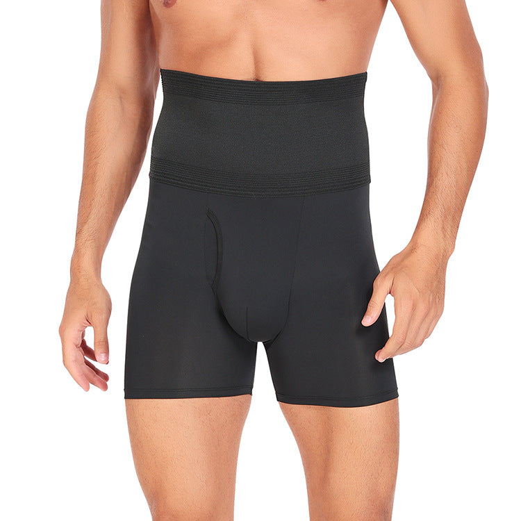 Men’s Breathable High-Waist Shaping Shorts – Waist Slimming, Hip-Lifting & Tummy Control Five-Point Pants