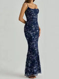 Women's Elegant Low-Neck Sleeveless Backless Lace-Up Dress