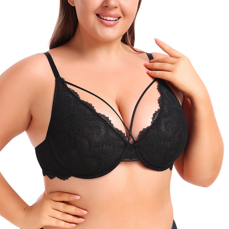 Plus Size Summer Lace Bra – Ultra-Thin, Breathable & Lightweight Comfort Underwear
