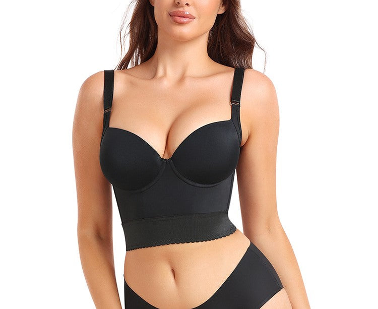 New High-Support Shaping Vest-Style Plus Size Sports Bra – Full Coverage, Breathable, Comfort Fit
