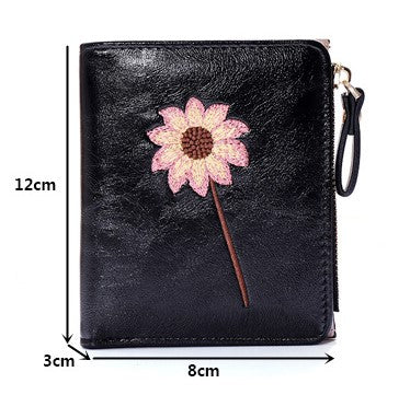 New Small Fresh Student Zipper Buckle Foldable Coin Clip Wallet
