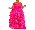 Elegant Plus-Size High-Waisted Evening Gown – Slimming Formal Banquet Dress for Women