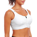 New Front Zipper Sports Bra Without Rims for Large Cup Support – Comfortable Large Size Active Bra