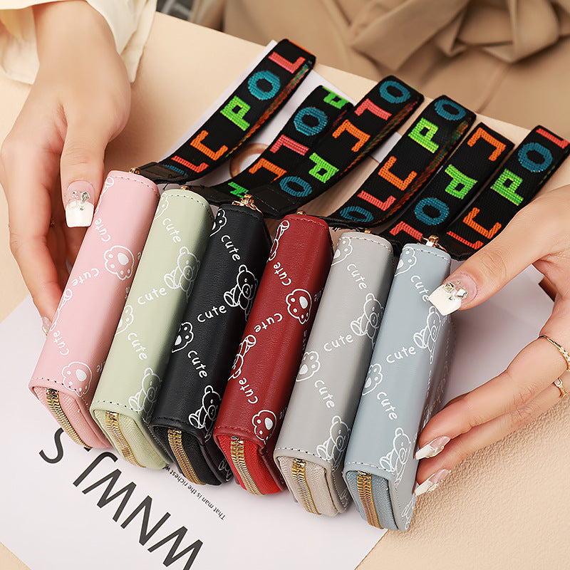 Cute Cartoon Stylish Ultra-Thin Multi-Card Slot Ladies Card Holder – Compact Wallet for Driver’s License & Bank Cards