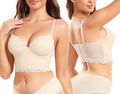 Plus Size High-Support Body Shaping Vest-Style Lace Bra with Beautiful Back – Full Coverage, Comfortable & Firm Control