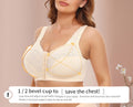 Wire-Free Lace Front-Closure Bra for Large Sizes (B–F Cups), Lightweight Comfort Fit
