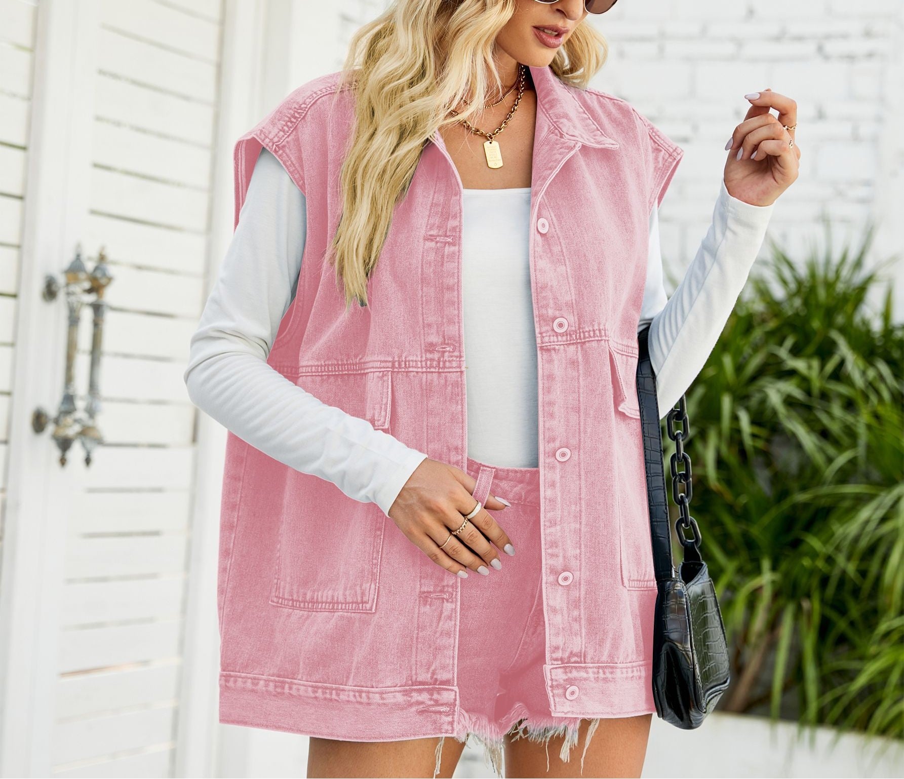 Women's Summer Denim Vest - Sleeveless Waistcoat, Trendy Casual Jean Jacket