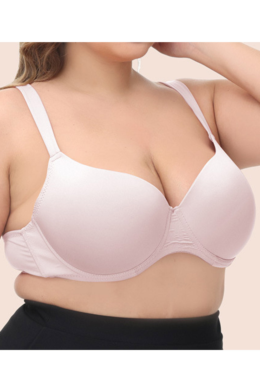 Women Plus Wide Sponge Wide Shoulder Strap Large Size Bra