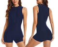 Women one-piece sleeveless vest surfing suit sunscreen ladies swimsuit diving suit swimsuit