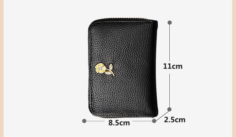 Women’s Large Capacity Certificate Holder Coin Purse Organizer – Mini Simple Card Bag