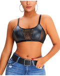 New In Stretch PU Lace Nightclub Party Camisole Vest for Women