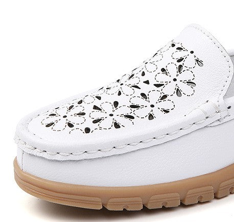 Women's Summer Wedge Heel Hollow Toe Slip-On Sandals - Soft Sole Casual Comfort Slippers