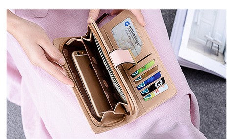 2026 New Women’s Long Hollow Leaf Wallet Clutch Phone & Card Holder