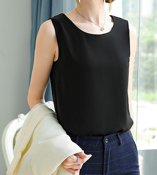 Women's Spring & Summer Sleeveless Professional Outerwear Top - Lightweight Office Layering Vest