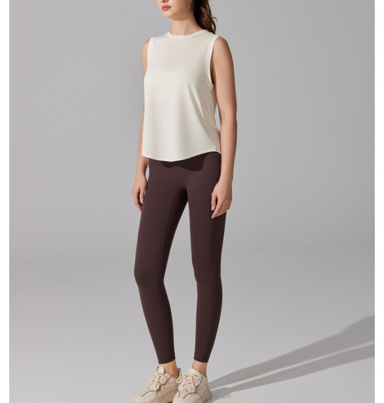Sleeveless Sports Vest - Summer Running & Fitness Top, Loose Cover-Up, Slit Outerwear, Backless Yoga Wear