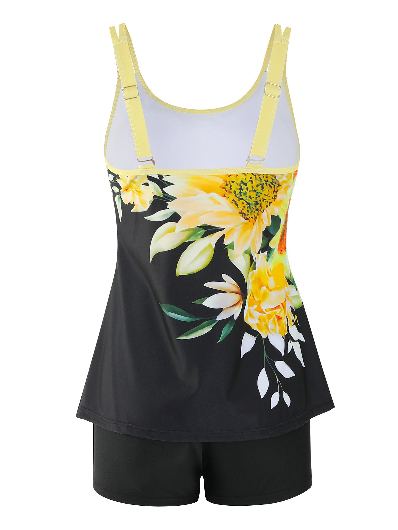 Digital Wave Dot Vest Tankini Swimsuit for Women