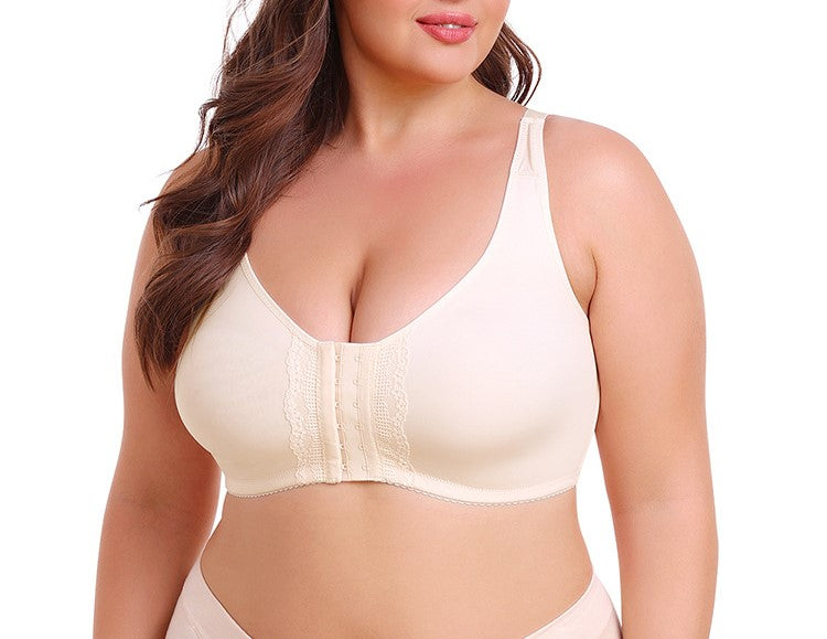 Plus Size Full-Cup Bra with Side Support | Lightweight Thin Design for Everyday Comfort
