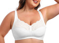 Wireless Lace Support Bra for Super Plus Size – Large Cup, Comfortable Full Coverage