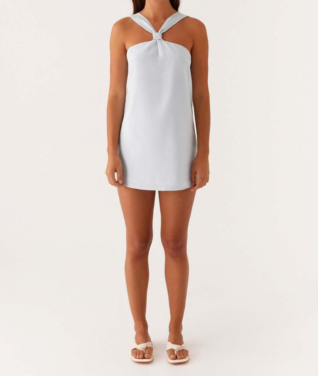 Versatile Adjustable Waist Backless Bow Detail Dress