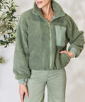Women's Heimish Full Size Zip Up Collared Neck Jacket
