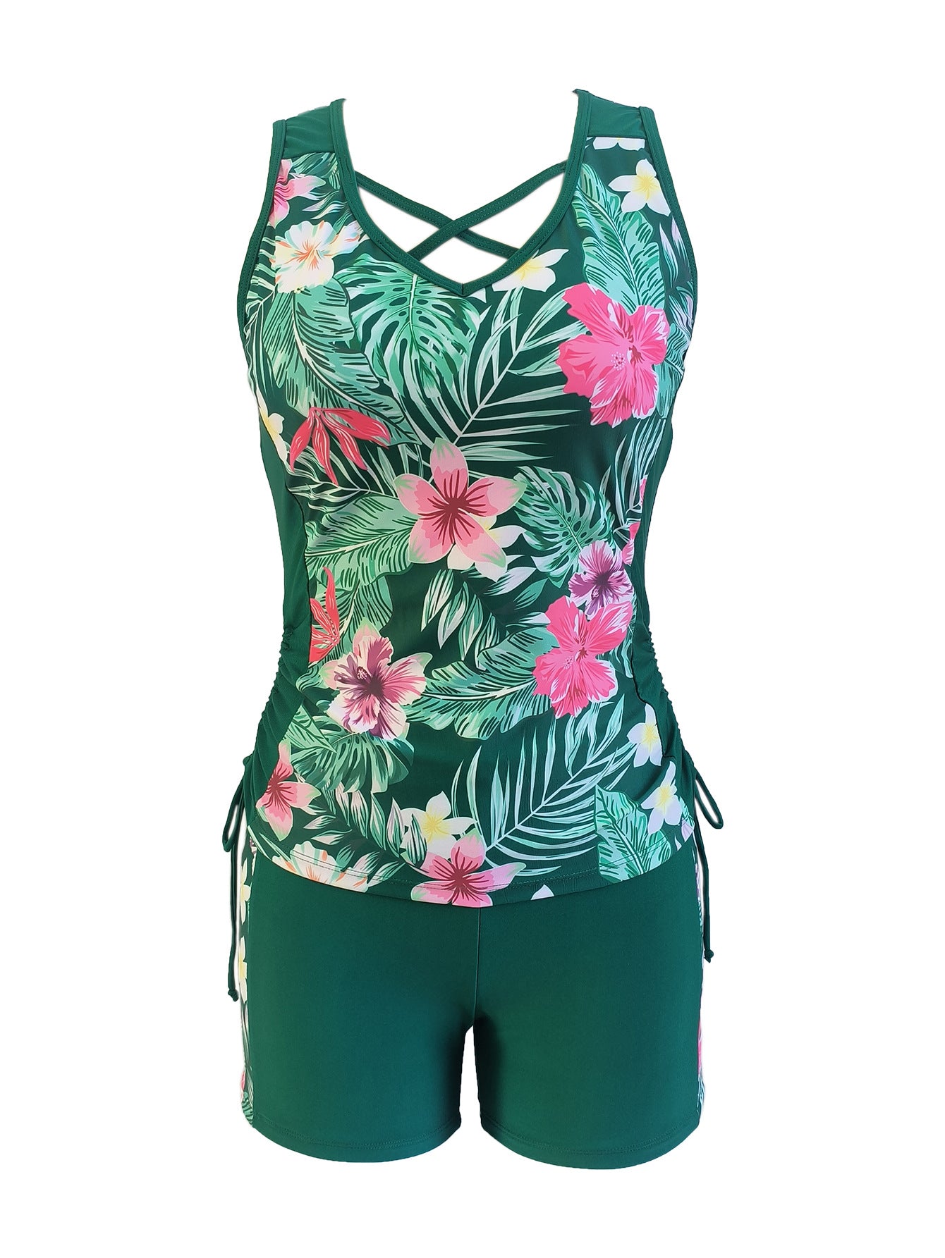 Two-Piece Printed Plus Size Swimsuit - Bikini Set