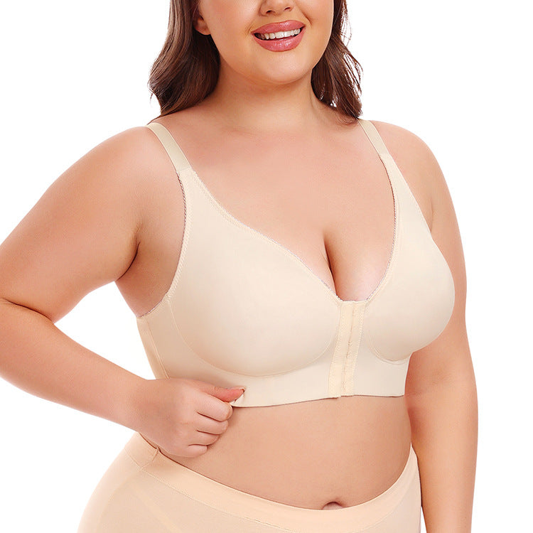 Plus Size Full Cup Milk-Soft Thin Support Bra with Comfort Underwear Accessory