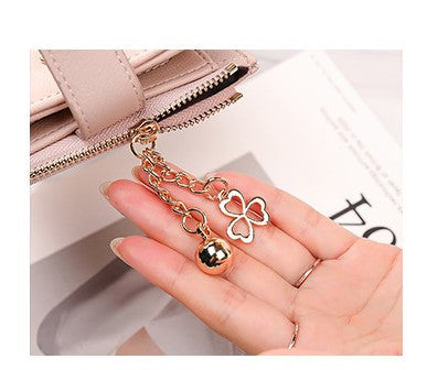 2026 New INS Style Solid Color Women’s Short Wallet with Zipper – Cute PU Leather Coin Purse & Student Card Holder
