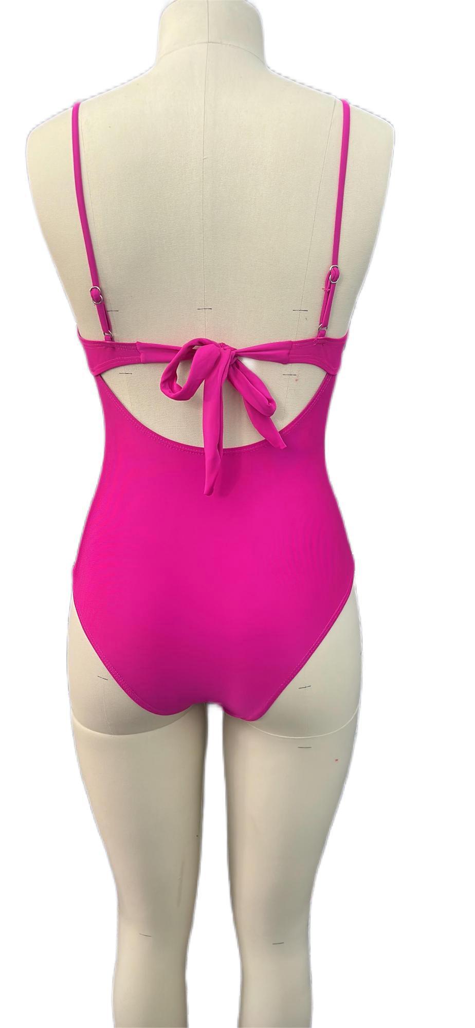 Women's Hollow Pleated Slim Bikini Swimwear