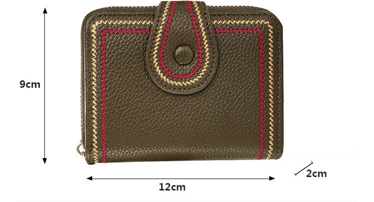 Card Bag Wallet One-Piece Women’s Short Folding Wallet Small Fresh Thin Cute Coin Purse