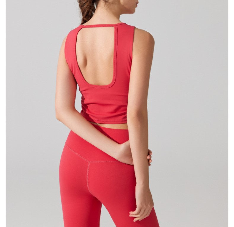 Women Wide Shoulder Strap Sports Bra for Women - Shockproof, Big U Back, Gathered Design, Yoga & Running Training Vest