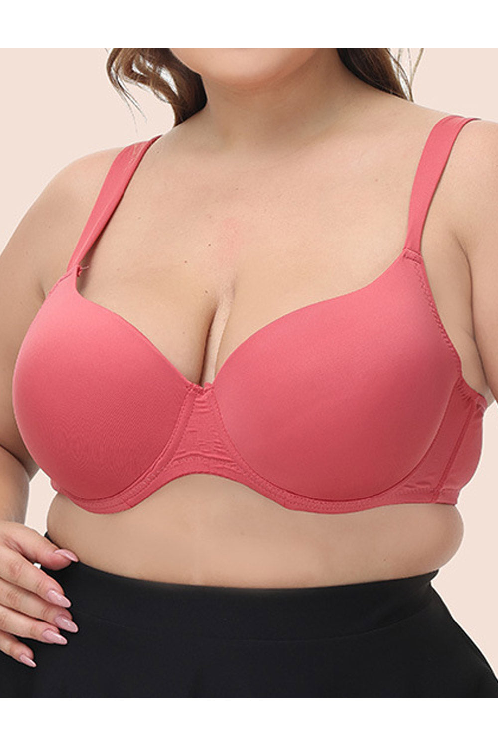 Women Plus Wide Sponge Wide Shoulder Strap Large Size Bra