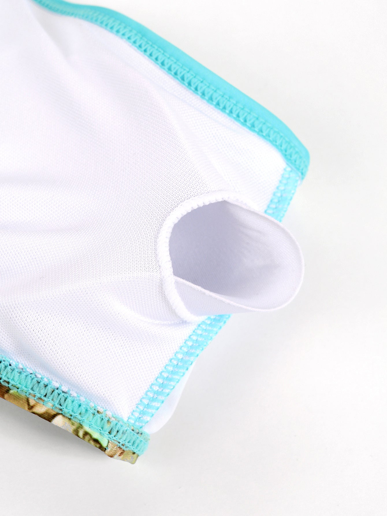Three-Piece Bikini Set with Printed Split Boxers