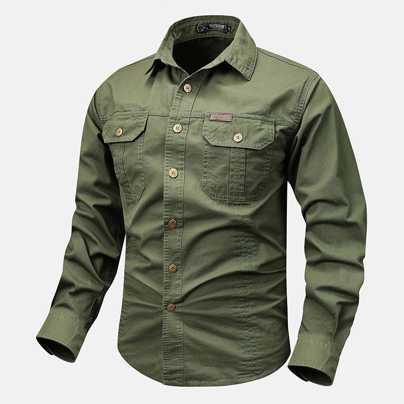 Men Workwear Style Casual Shirt Jacket