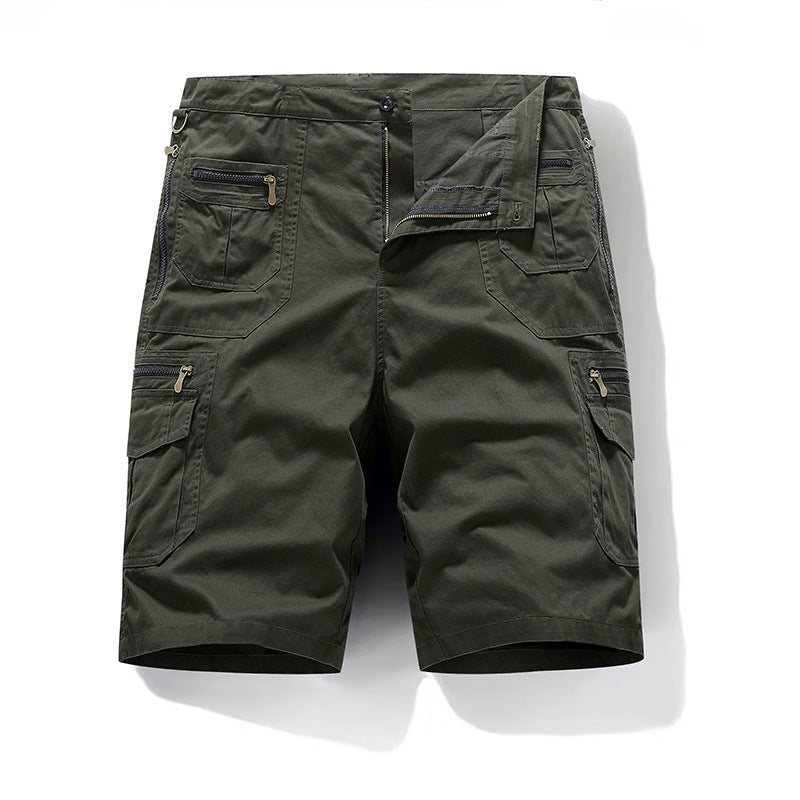 Loose Straight Leg Multi Pocket Cargo Shorts for Men