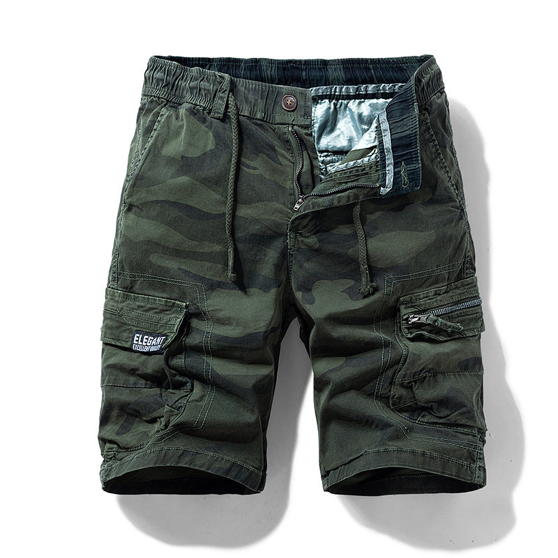 Camouflage Loose Multi Pocket Cargo Shorts for Men