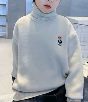 Boys Thickened Turtleneck Knit Top