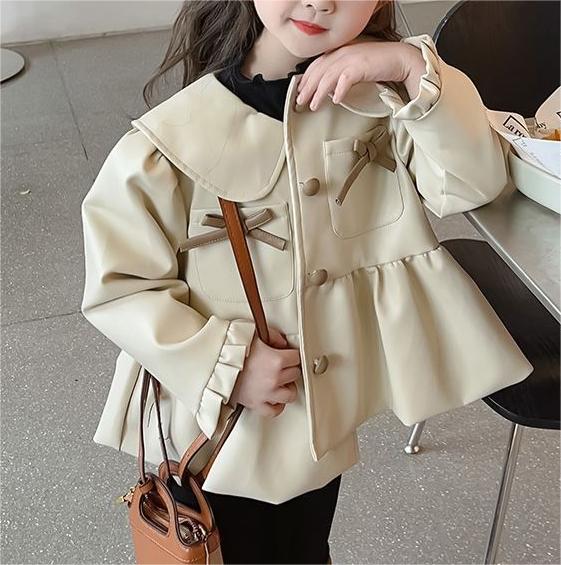 Cute Chic Spring Leather Jacket for Girls