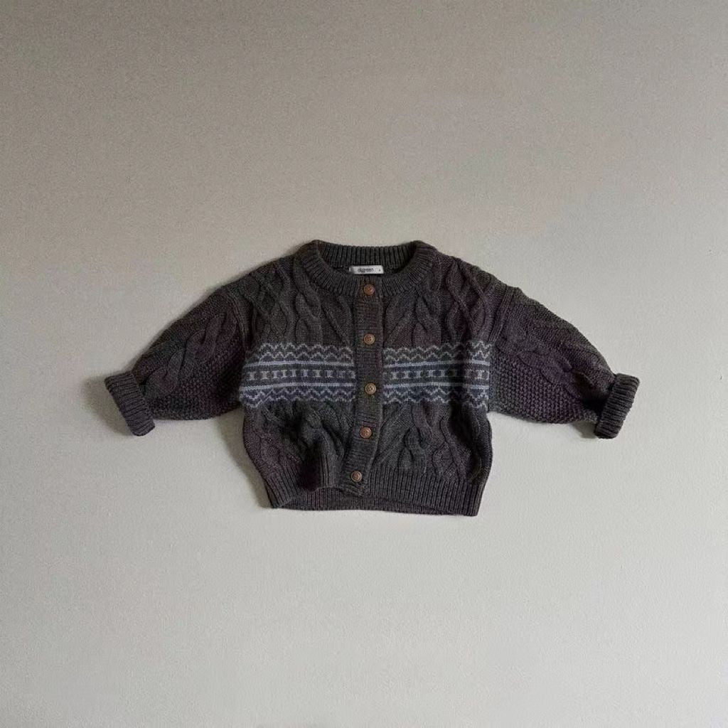 Versatile Kids Knit Cardigan Top