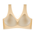 Ultra Thin Breathable Crystal Yarn Wireless Push Up Support Bra