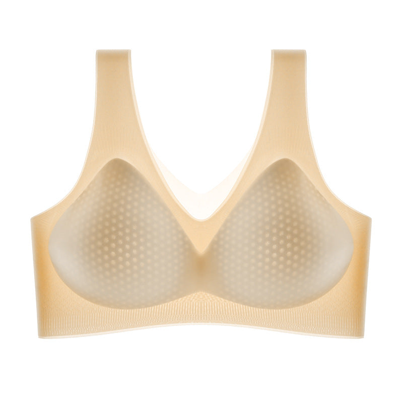 Ultra Thin Breathable Crystal Yarn Wireless Push Up Support Bra