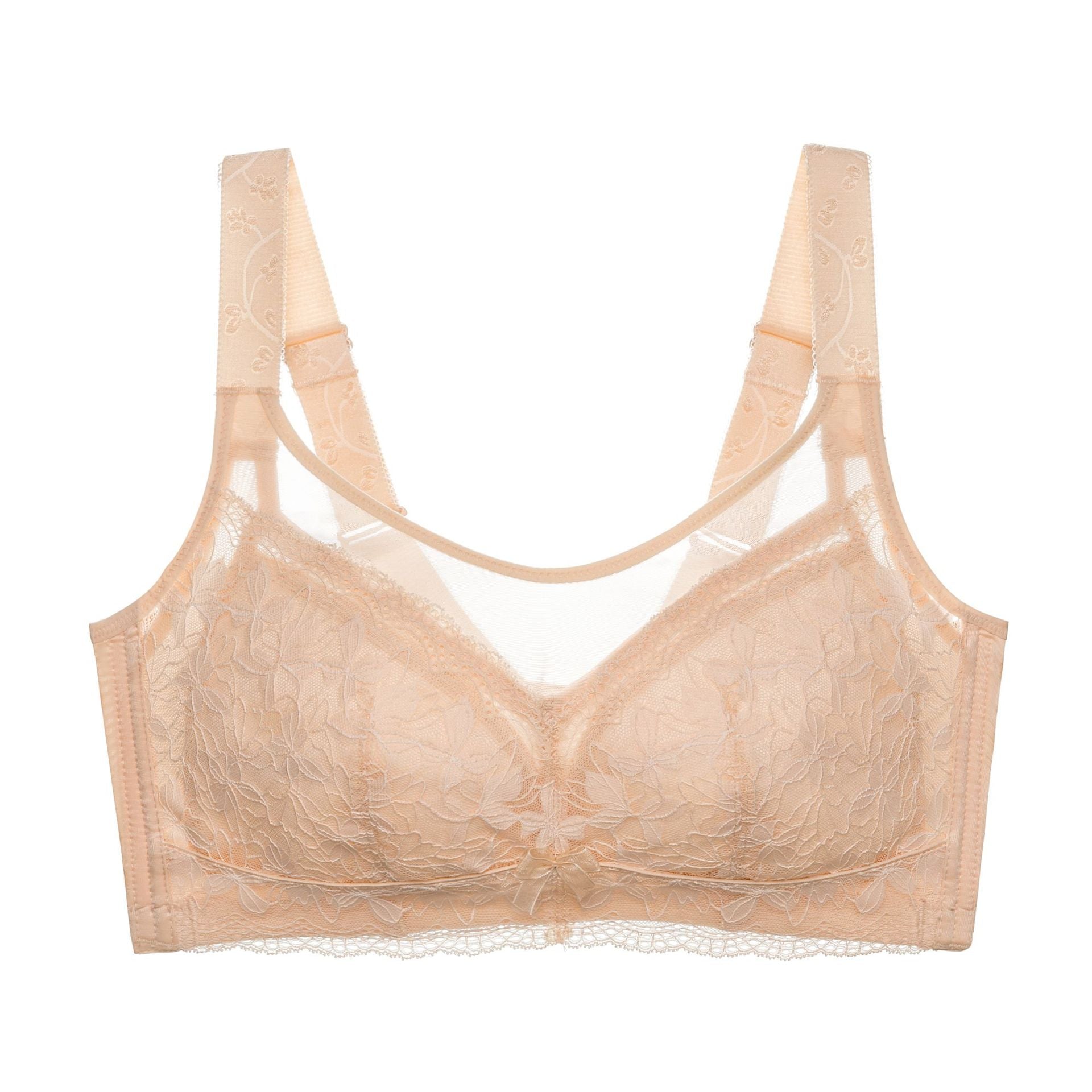 Lace Full Cup Wireless Support Bra for Women