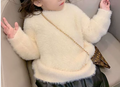 Girls Korean Style Velvet Knitwear