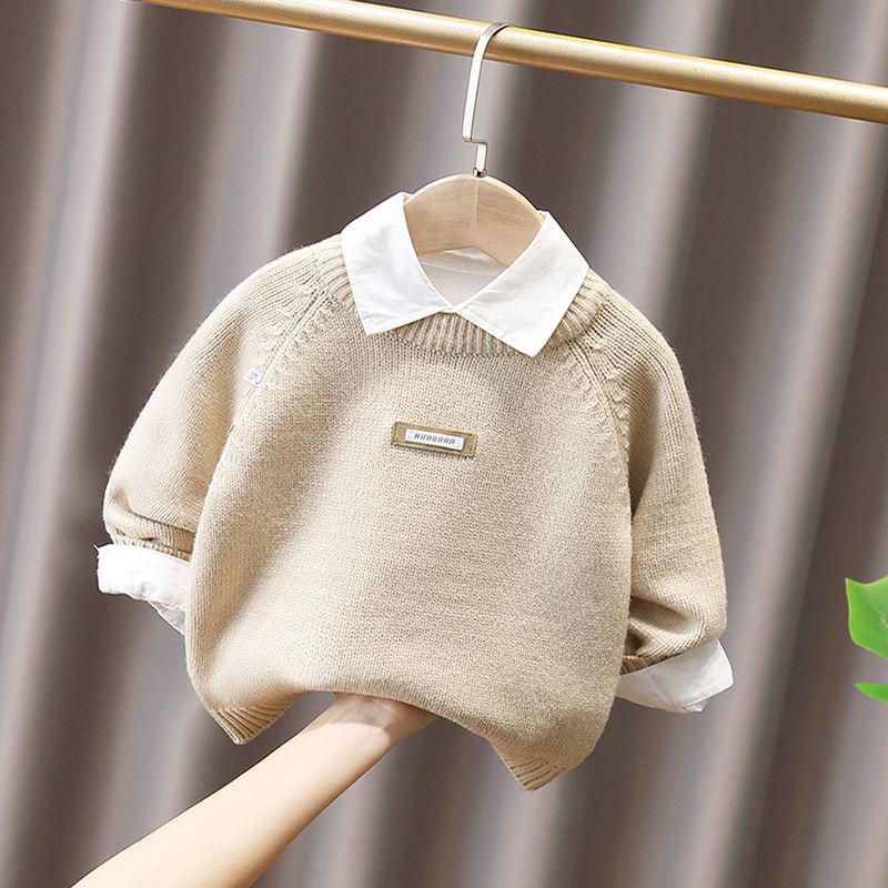 Boys Warm Knit Base Sweater