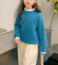 Girls Thick Knit Pullover Sweater