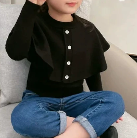 Girls Elegant Base Knit Sweater
