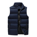 Men’s Stand Collar Sleeveless Cotton Vest