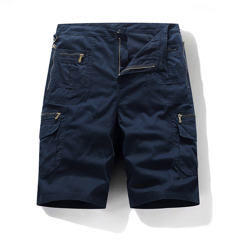 Loose Straight Leg Multi Pocket Cargo Shorts for Men