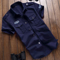 Men’s Casual Military Style Short Sleeve Shirt