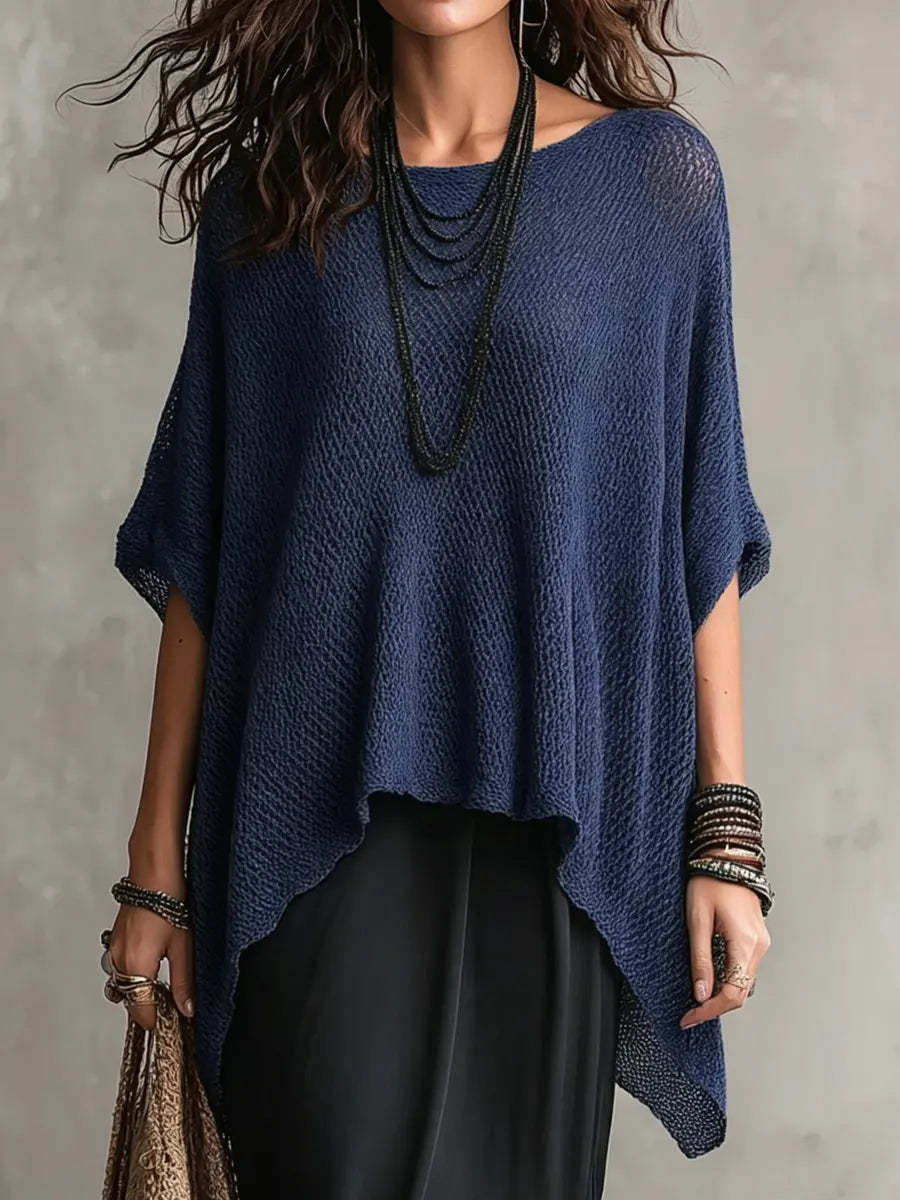 Hollow Out Loose Shawl Top