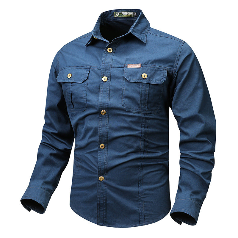 Men Workwear Style Casual Shirt Jacket